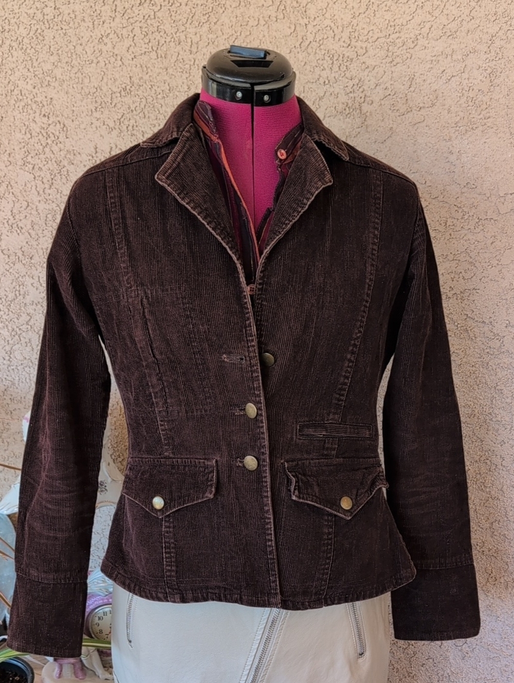 Vintage Chocolate Corduroy Jacket Sz S By OuterEdge